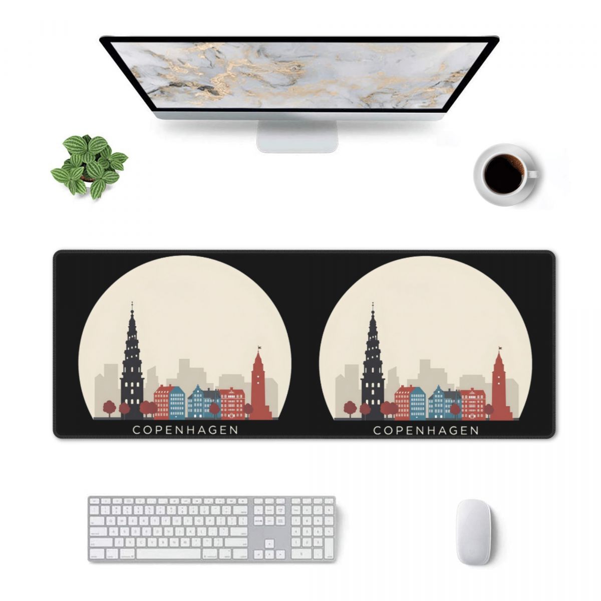 Pc Gaming Icon - Tappetino per Mouse Grande Copenhagen Travel