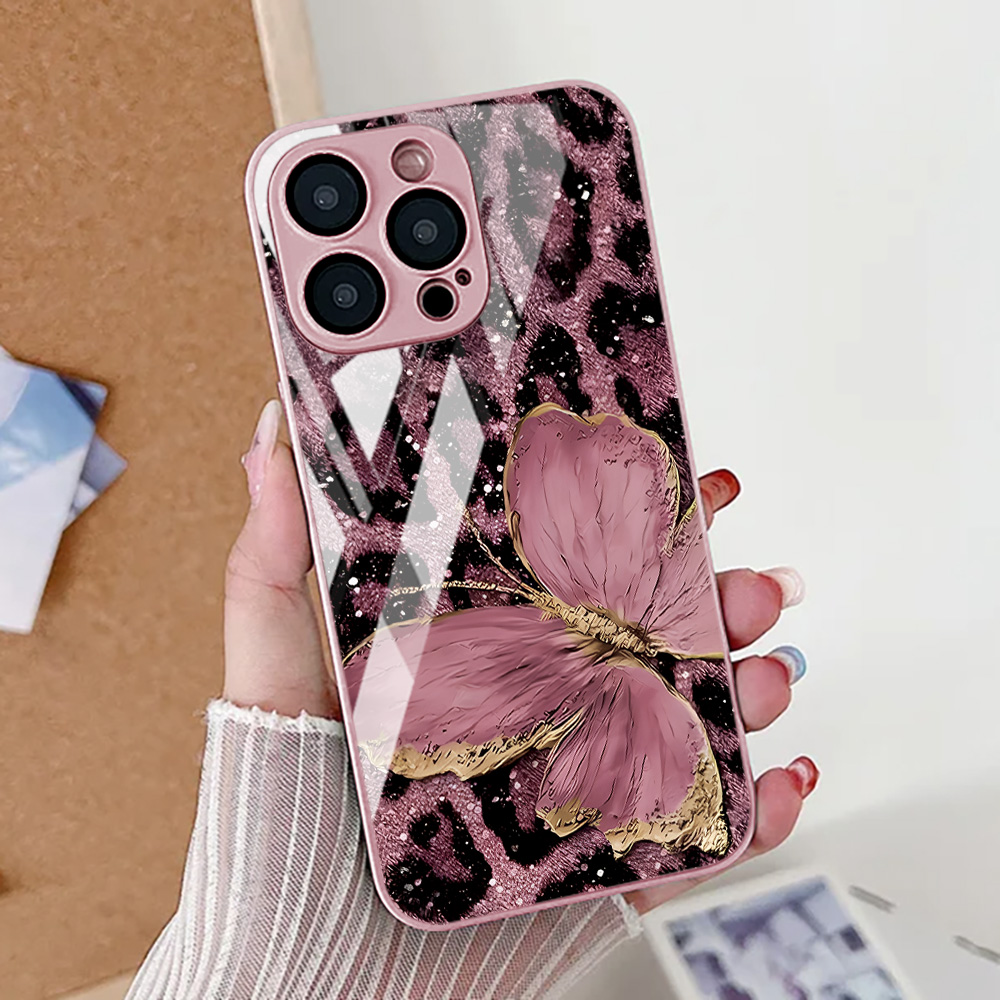 Pc Case Tempered Glass - Custodia per telefono con stampa leopardata