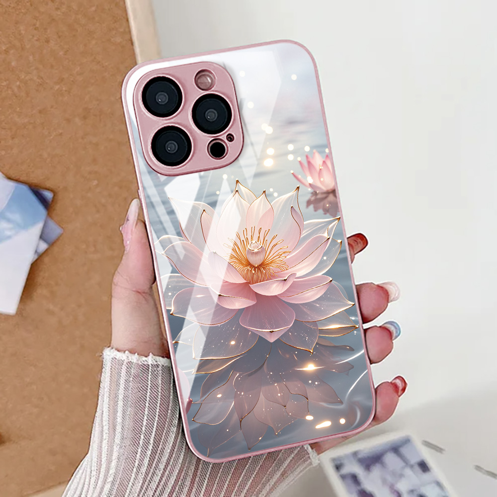 Custodia per telefono fiore di - Pc Case Tempered Glass recensione e prezzo
