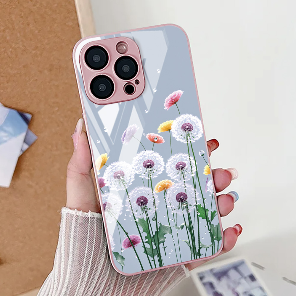 Custodia per telefono fiore di - Pc Case Tempered Glass recensione e prezzo