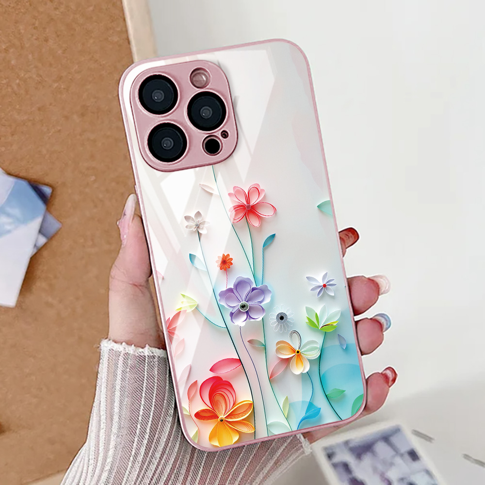Custodia per telefono fiore di - Pc Case Tempered Glass recensione e prezzo