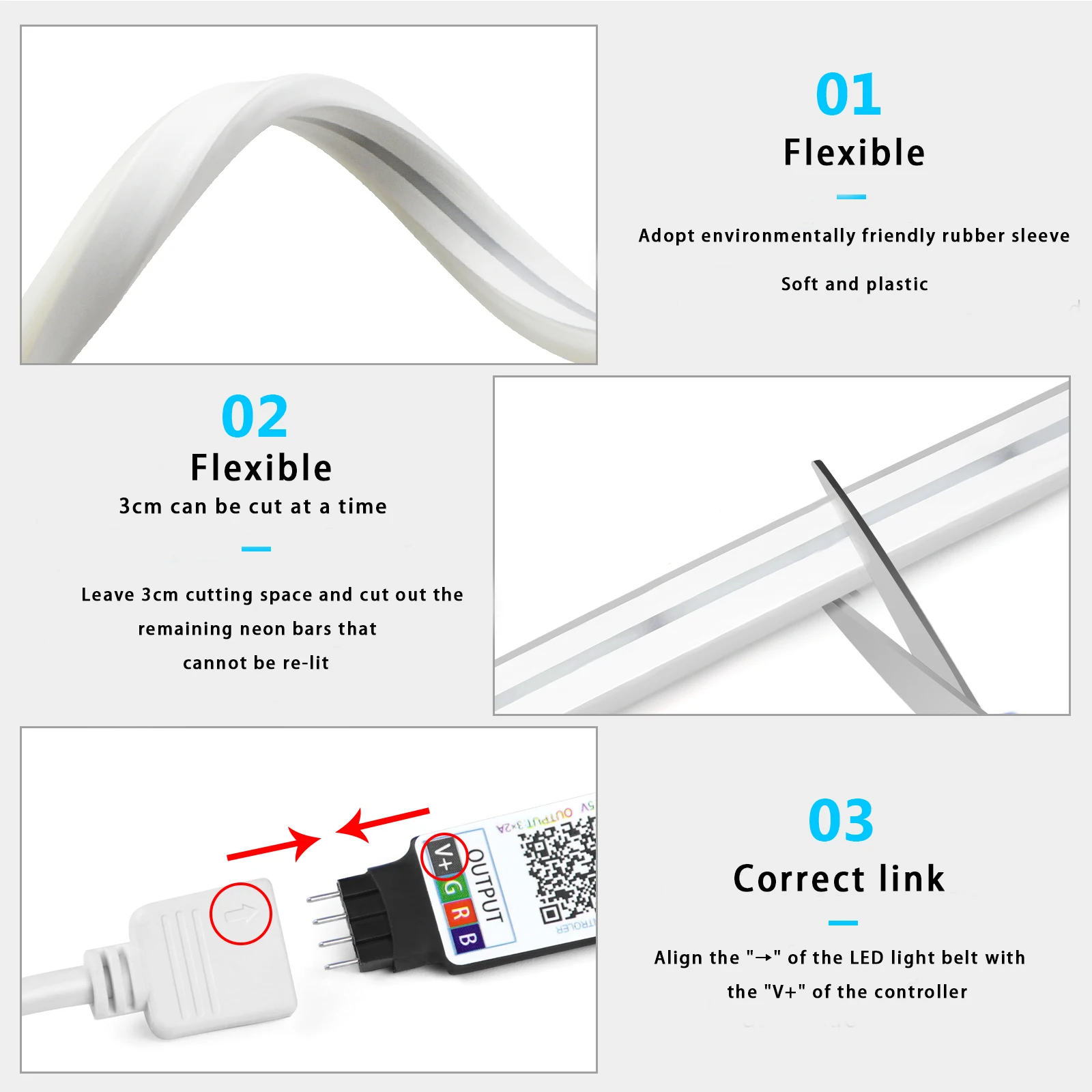 1-5m RGB LED Neon Strip Light  - Rgb Light Strip recensione e prezzo